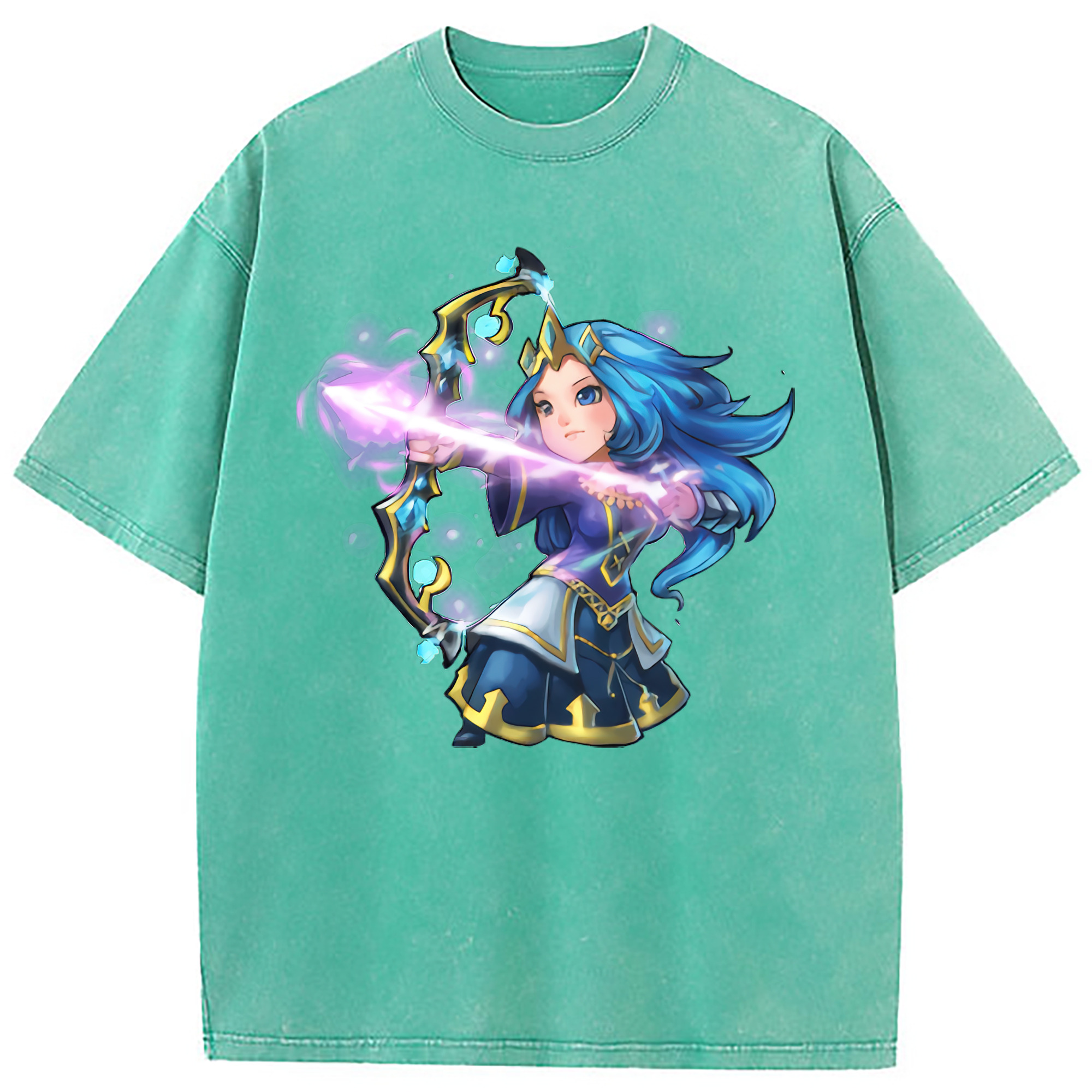 （画像用） リーグ・オブ・レジェンド League of Legends LOL 綿100% ヴィンテージ風 半袖Tシャツ（フロントプリント）